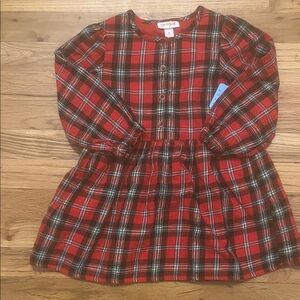 Cat & Jack Holiday Christmas Dress Puff Shoulders Cinched Waist Kids 4T